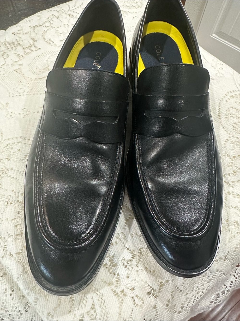 Cole Haan Men’s Black Leather Penny Loafers size 11